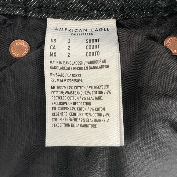 American Eagle Outfitters Wide leg black jeans 2 short - Picture 3 of 4